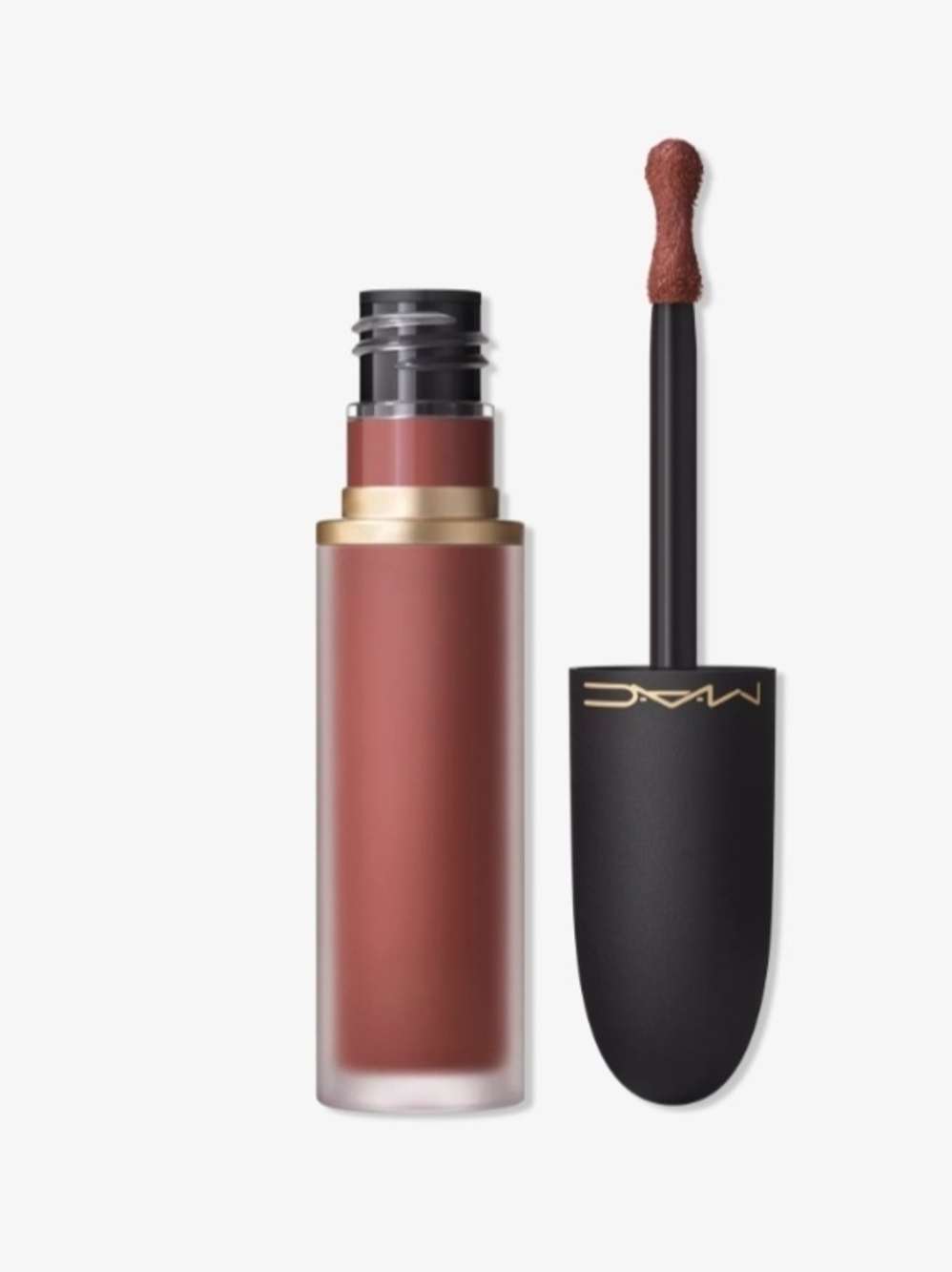 MAC Powder Kiss Liquid Lipcolour Over The Taupe